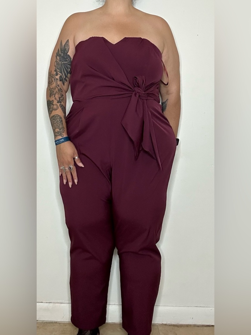 Eloquii Studio Strapless Jumpsuit Plus Size 20